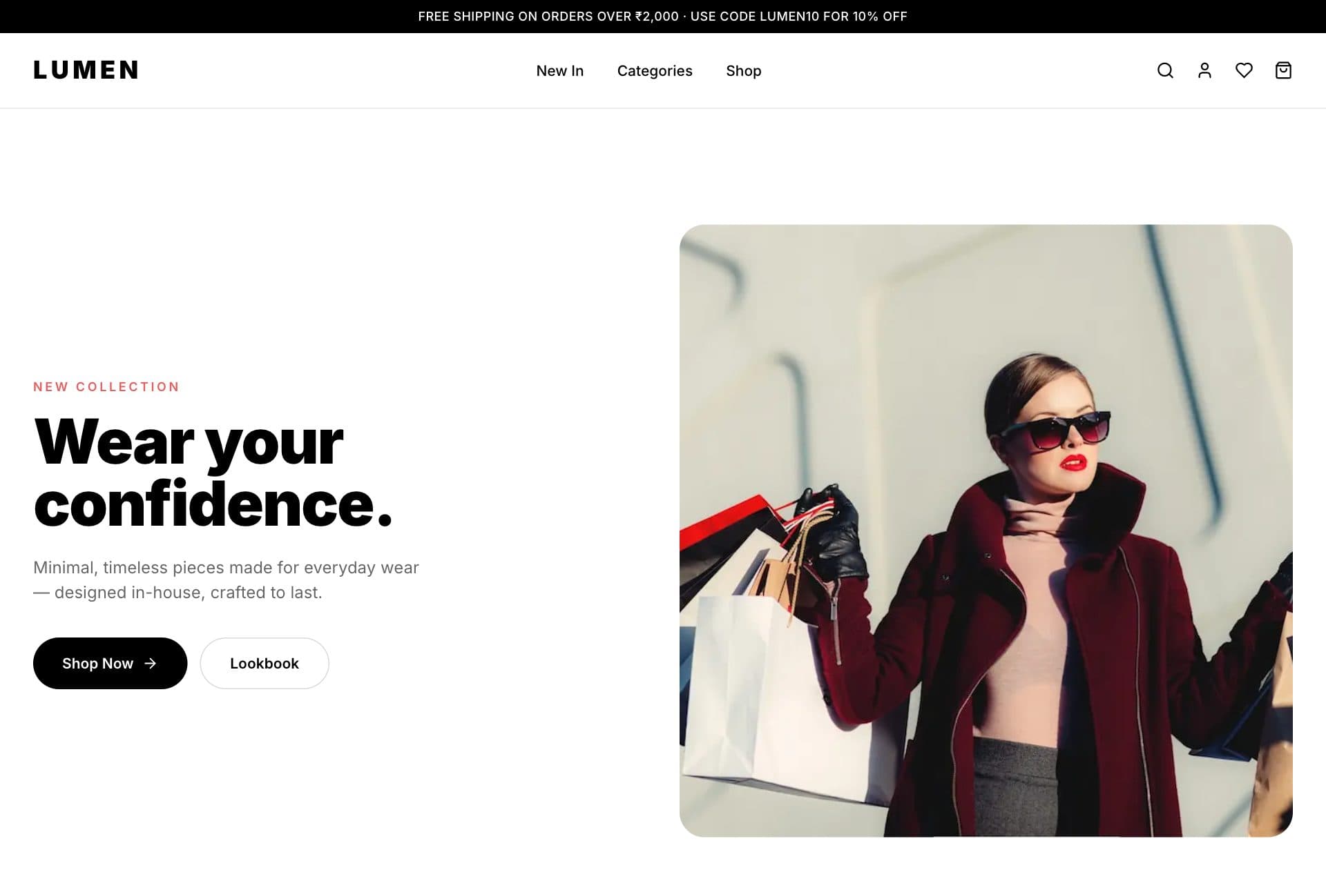 LUMEN — website front page